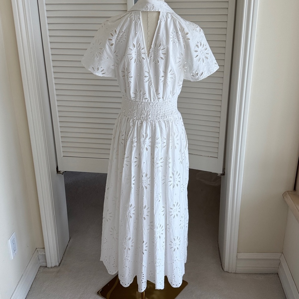 Anthropologie Eyelet Midi Shirt Dress - Picture 9 of 9